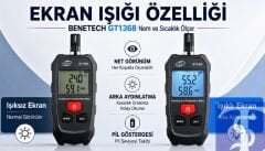 Benetech GT1368 Taşınabilir Sıcaklık ve Nem Ölçer