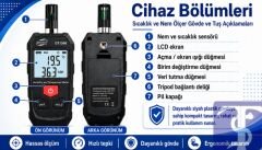 Benetech GT1368 Taşınabilir Sıcaklık ve Nem Ölçer