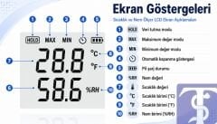 Benetech GT1368 Taşınabilir Sıcaklık ve Nem Ölçer