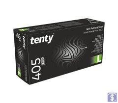 Tenty 405 Extra Pudrasız Nitril Eldiven L Beden Siyah 100'lü L