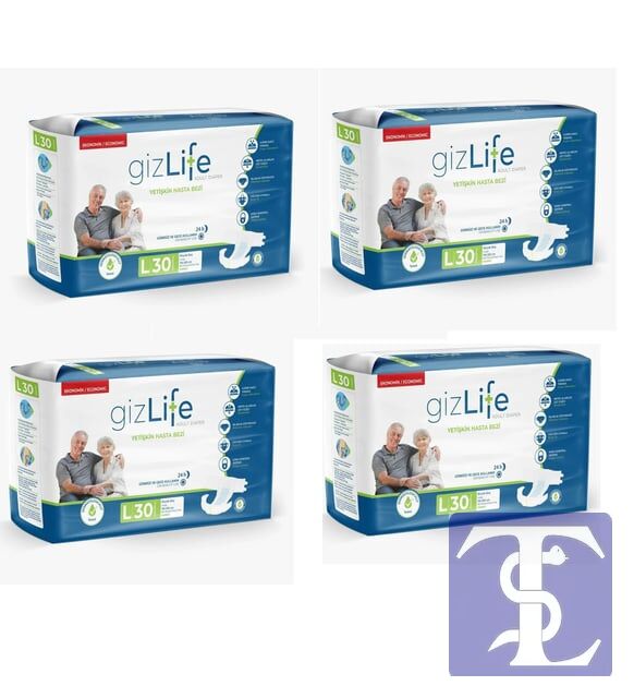 Giz Life Bel Bantlı Yetişkin Hasta Bezi L 4 x 30'lu
