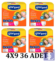 Canped Emici Külot Hasta Bezi Küçük Boy S 9'Lu x4  36Adet