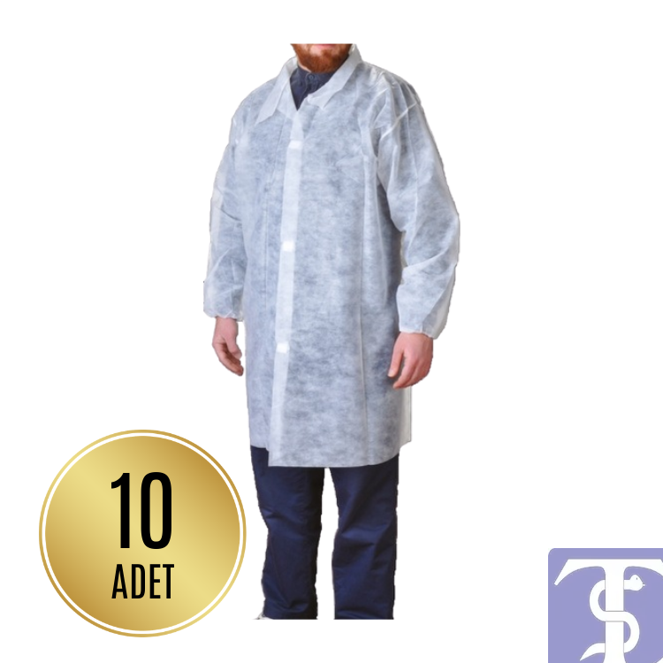 Tek Kullanımlık Tela Ziyaretçi Önlüğü - 10 Adet Pratik Mini Paket