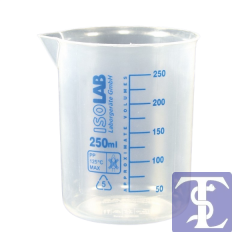 Beher - P.P - Kısa Form - Mavi Skala - 25 Ml 1 adet / paket