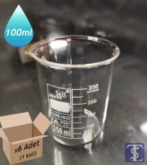 S&h Cam Beher Dereceli Isıya Dayanıklı Kısa Form 6 x 100 ML