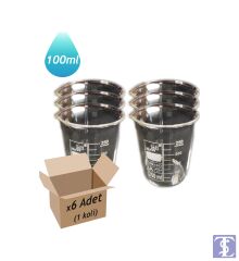 S&h Cam Beher Dereceli Isıya Dayanıklı Kısa Form 6 x 100 ML