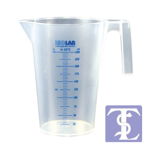 Beher - Kulplu - P.P - Kısa Form - Mavi Skala - 3000 Ml 1 adet / paket