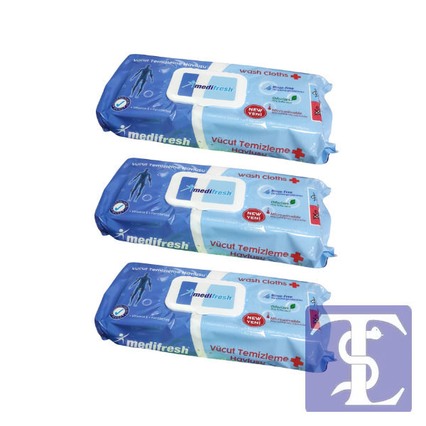 Medifresh Vücut Temizleme Bezi 3'lü Paket (150 Yaprak)