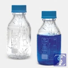 Şişe - Borosilikat Cam - Şeffaf - Vidalı Kapaklı - 1000 Ml - Yüzey Kaplı 1 adet / paket