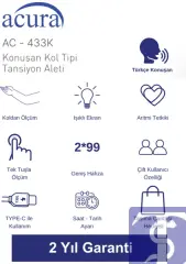AC-433 XXL Ekranlı Koldan Tansiyon Aleti