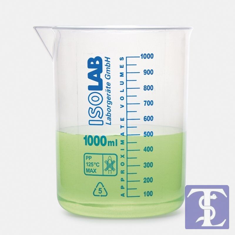 Isolab Polipropilen Mavi Baskılı Beher - 250Ml