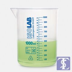 Isolab Polipropilen Mavi Baskılı Beher - 250Ml