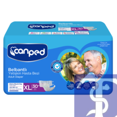 Canped Tekstil Yüzeyli Belbantlı Hasta Bezi XL Beden (30 Adet)