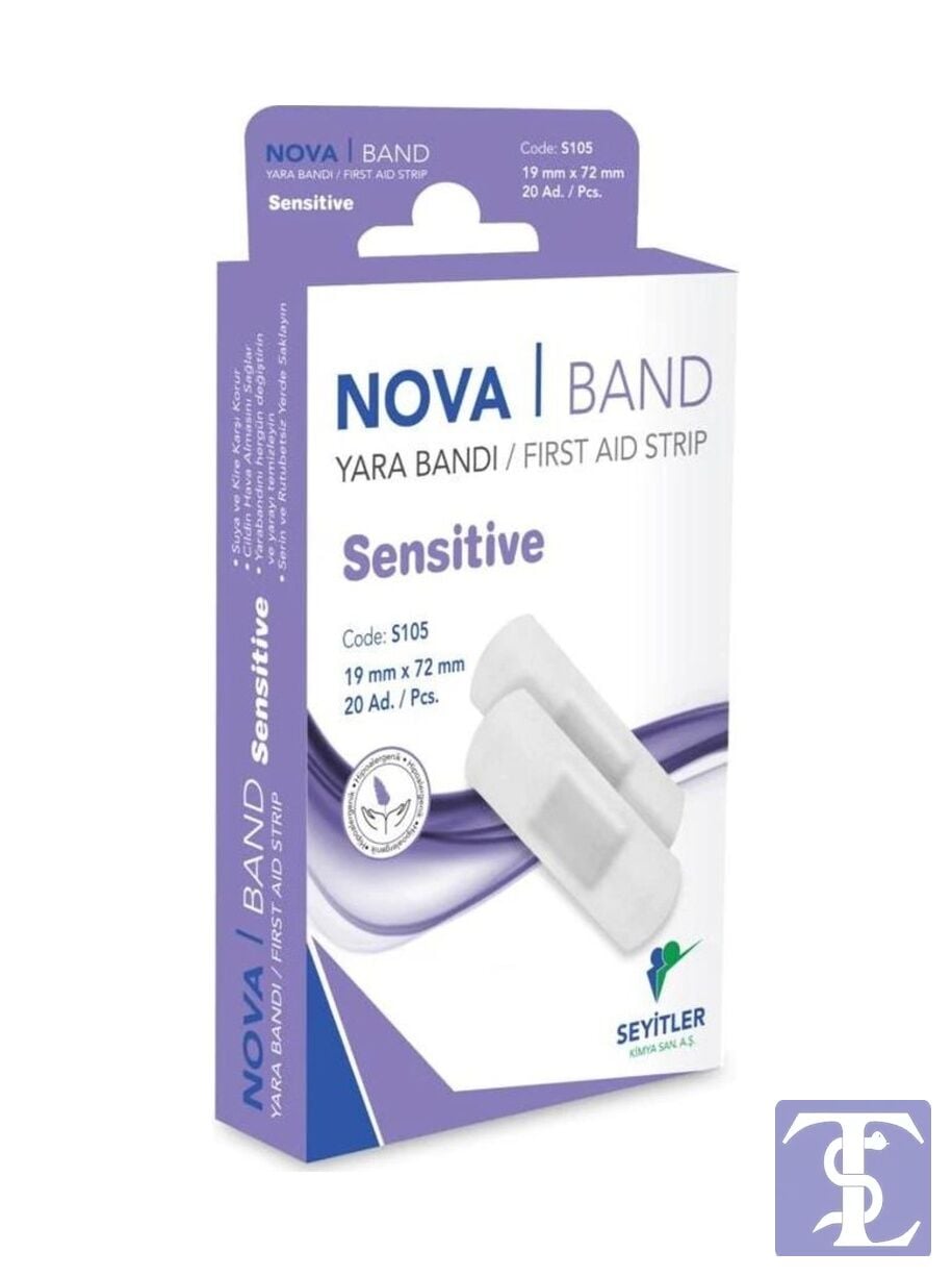 Nova Band Sensitive Hassas Yara Bandı 20 Adet 1 Kutu
