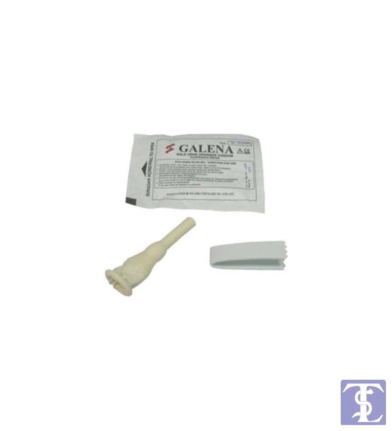 Galena Steril Prezervatif Sonda U-Dren 30 MM 50'li