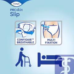 Tena ProSkin Slip Plus L Büyük Boy Belbantlı Hasta Bezi (6 Damla) – 90 Adet (3x30 Paket)