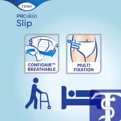 Tena ProSkin Slip Plus XL Ekstra Büyük Boy Belbantlı Hasta Bezi (6 Damla) – 90 Adet (3x30 Paket)
