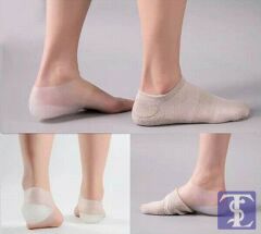 Silikon Çorap Taban Gizli Topuk Yükseltici Boy Uzatma Kadın Erkek Standart