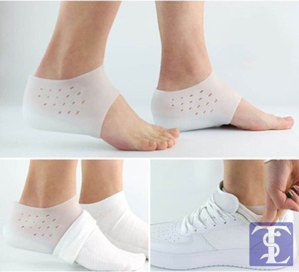 Silikon Çorap Taban Gizli Topuk Yükseltici Boy Uzatma Kadın Erkek Standart