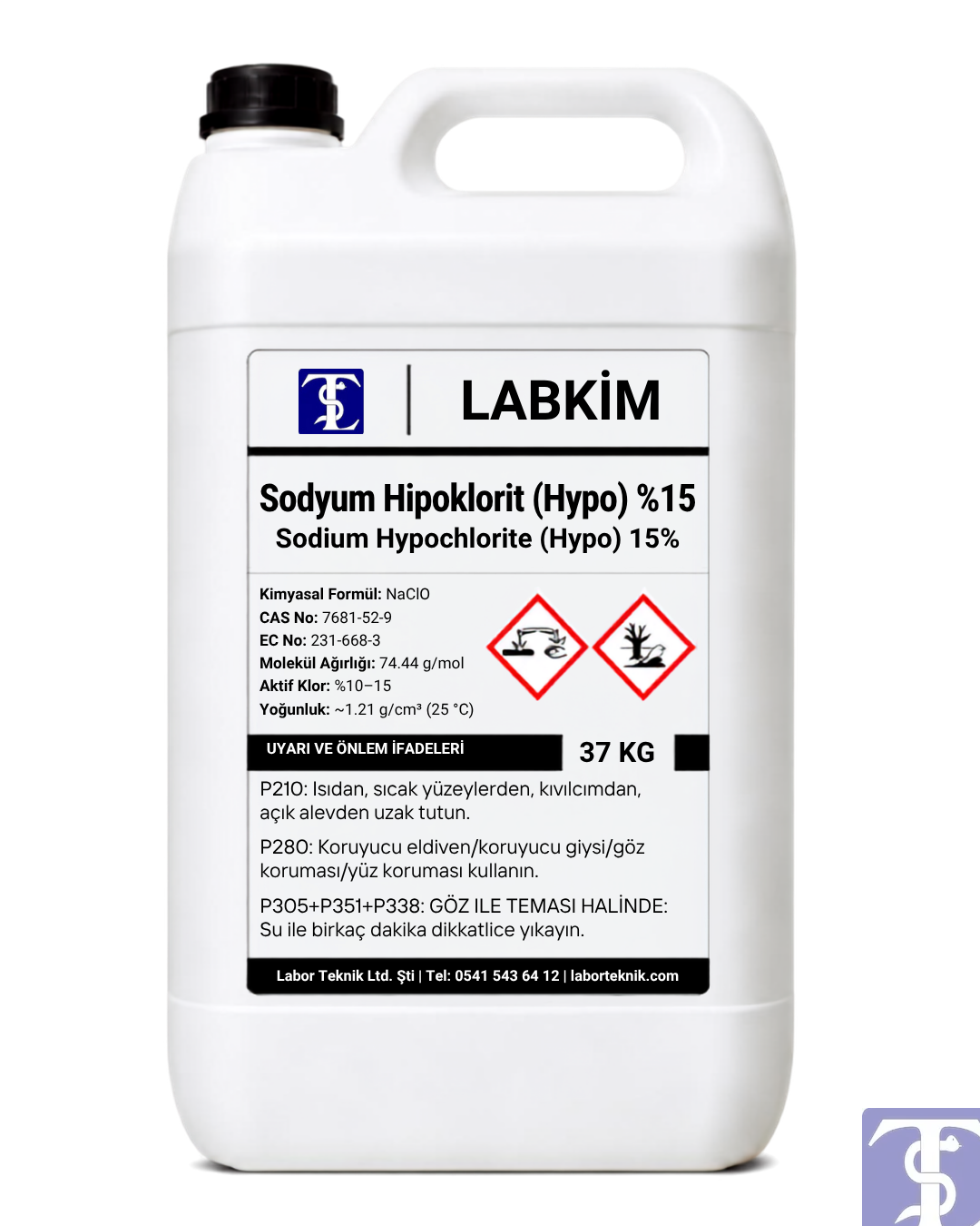 Labkim OKSH1537 Sodyum Hipoklorit (Hypo) %15 37 Kg