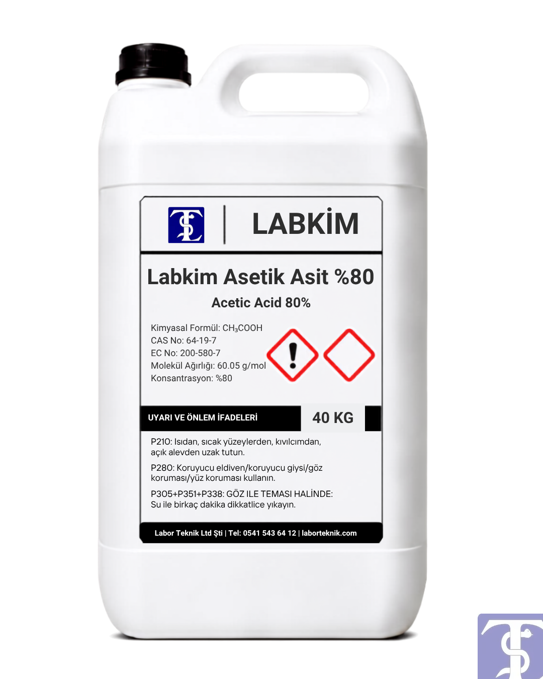 Labkim OKAS8040 Asetik Asit %80 40 Kg