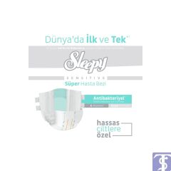 Sleepy Sensitive Bel Bantlı Antibakteriyel Süper Yetişkin Hasta Bezi M Beden 30x4 (120 Adet)