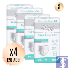 Sleepy Sensitive Small S Boy Emici Yetişkin Hasta Bezi - 30x4 (120 Adet)