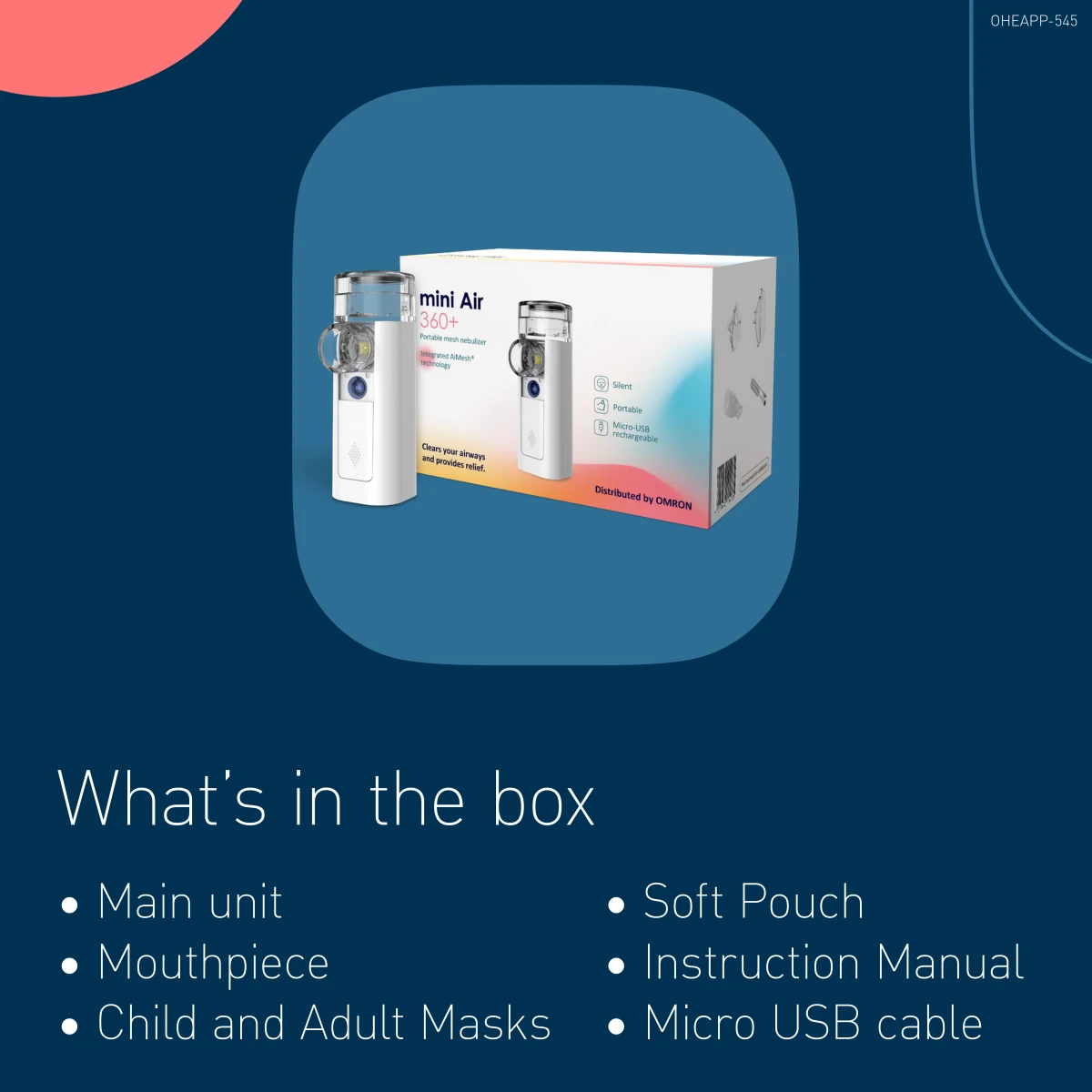 Omron Mini Air 360+ Taşınabilir Nebülizatör